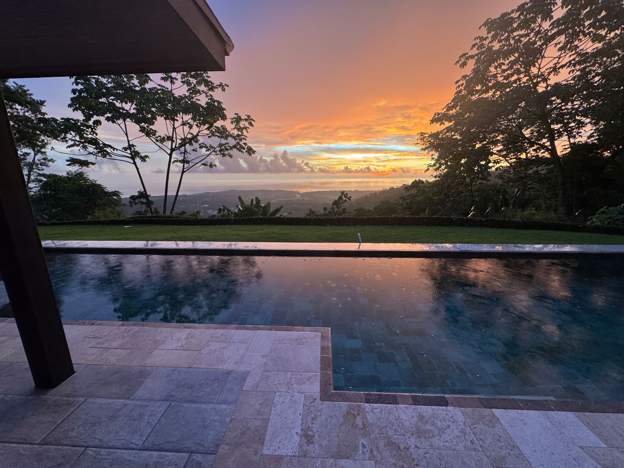 Evening at the Villa Ballena pool